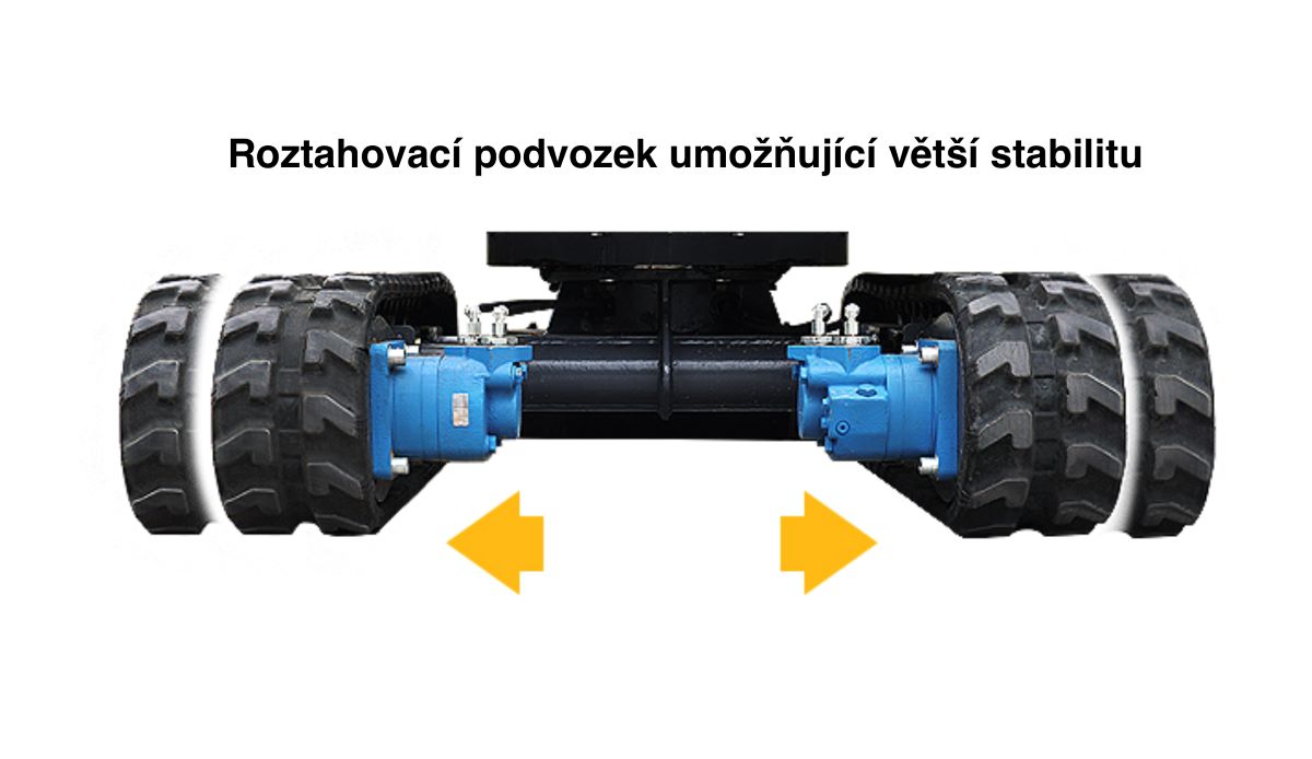 Roztažitelný podvozek minibagru